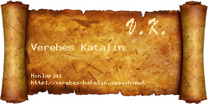 Verebes Katalin névjegykártya